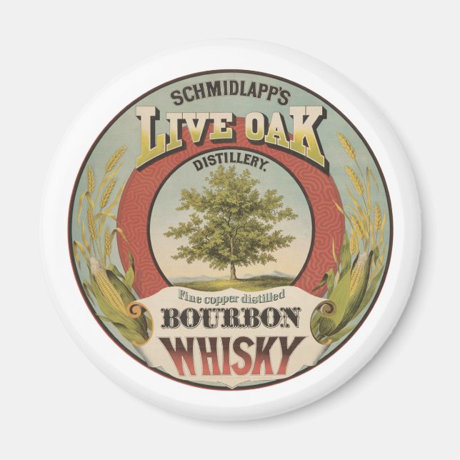 Fine Copper Distilled Bourbon Whisky. Magnet (Front)