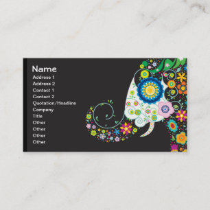 Fine Cute Cool Girly Retro Floral Fashion Business Card