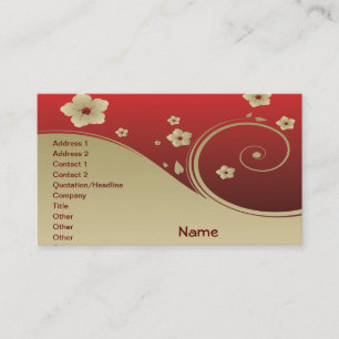 Fine Cute Cool Girly Retro Floral Fashion Business Card