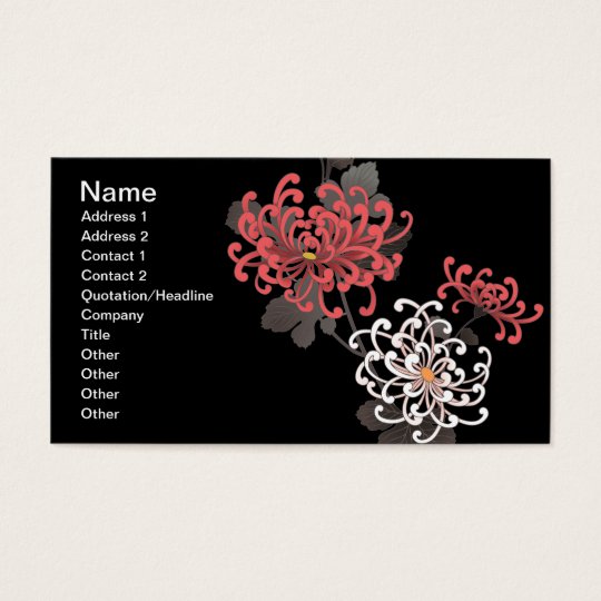 Fine Cute Cool Girly Retro Floral Fashion Business Card