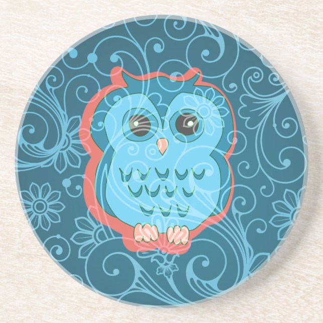 Fine Cute Cool Girly Retro Floral Fashion Coaster (Front)