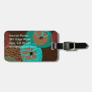 Fine Cute Cool Girly Retro Floral Fashion Luggage Tag