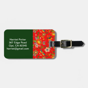 Fine Cute Cool Girly Retro Floral Fashion Luggage Tag