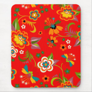 Fine Cute Cool Girly Retro Floral Fashion Mouse Mat