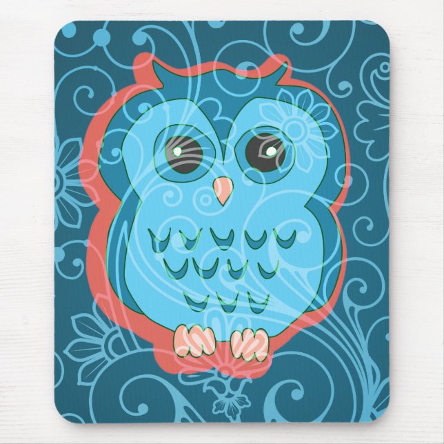 Fine Cute Cool Girly Retro Floral Fashion Mouse Mat (Front)