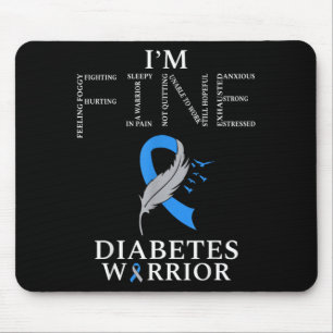 Fine Diabetes Warrior Shirt Diabetes Awareness Mouse Mat