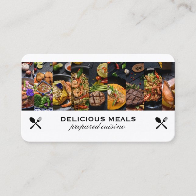 Fine Dining Cuisines | Restaurant Business Card (Front)
