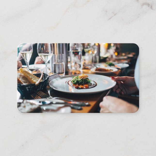 Fine Dining Double-Sided Business Card (Front)