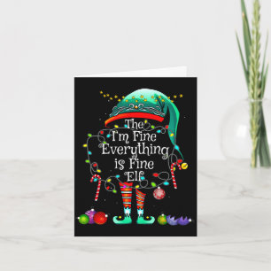 Fine everything is fine elf matching family card