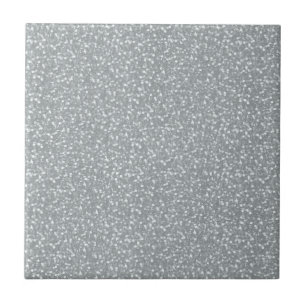 Fine Faux Glitter Shiny Sparkles Silver White Tile