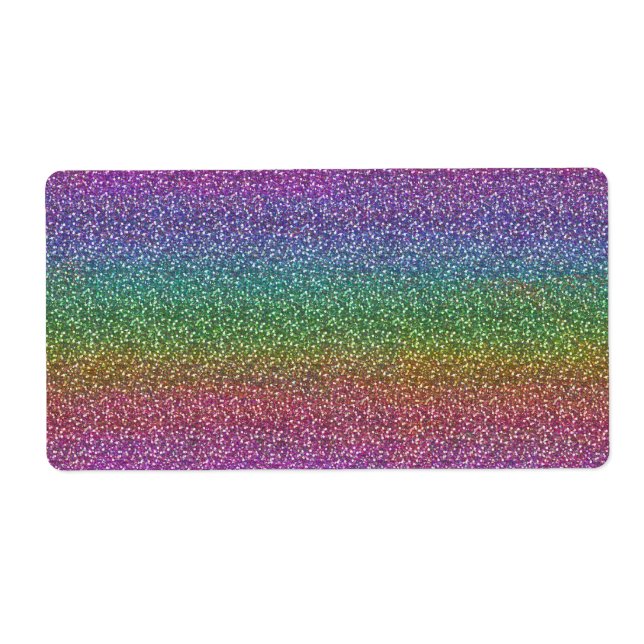 Fine Faux Glitter Sparkles Shiny Rainbow (Front)