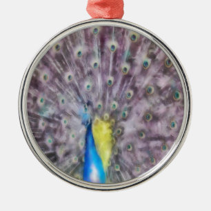 Fine Feather Peacock Mating Plumage Metal Tree Decoration