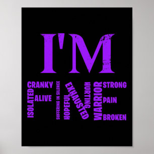 Fine Fibromyalgia Awareness Chronic Pain Fibro War Poster