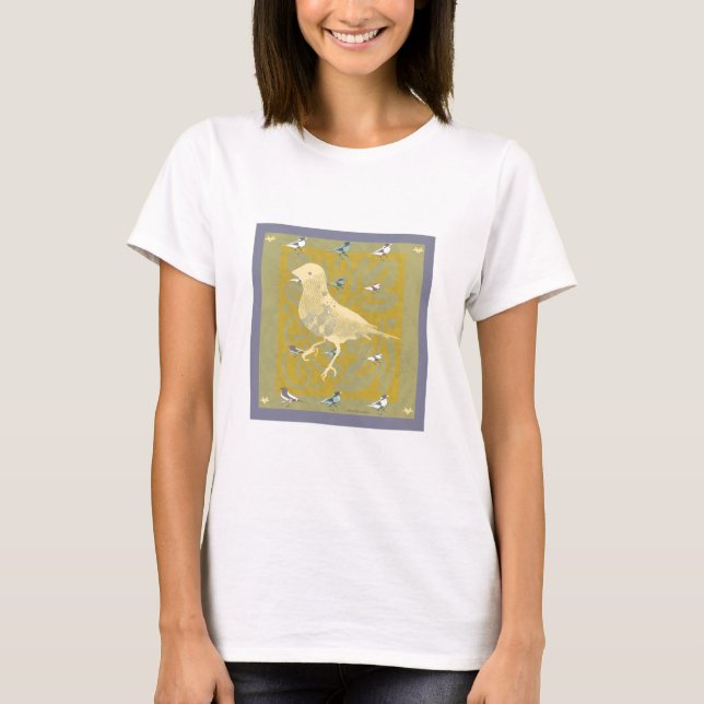 Fine Finch yellow : fine art graphic design T-Shirt (Front)