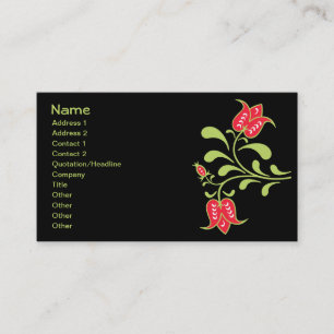 Fine Flower Cool Cute Girly Retro Floral Business Card
