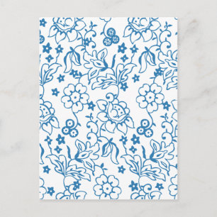 Fine Flower Cool Cute Girly Retro Floral Postcard