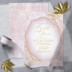 Fine Gold Lines Abstract Bridal Shower Mauve ID867