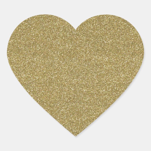 Fine Golden Decor Heart Sticker (Front)