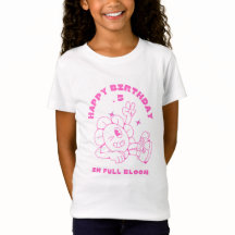 Fine Jersey T-Shirt Happy birthday in full bloom