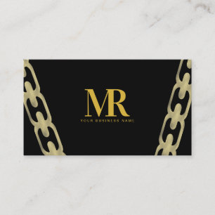 Fine Jewellery Big Foil Chain Business Branding Business Card