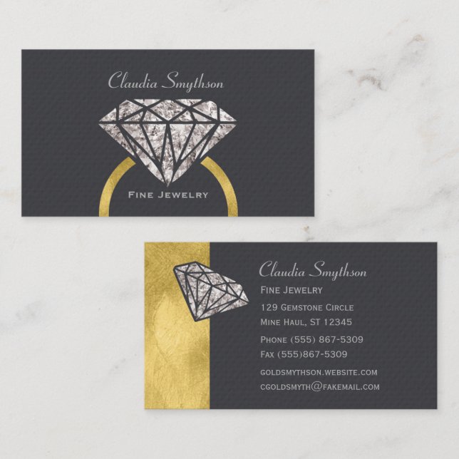 Fine Jewellery Business Card Engagement Ring (Front/Back)