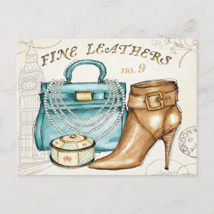 Fine Leather Bag and Shoe Postcard