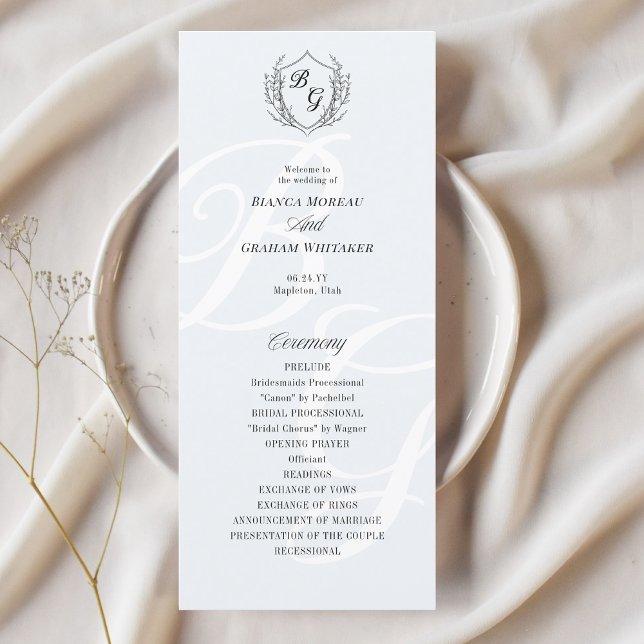 Fine-line classic Vintage Crest monogram program (Creator Uploaded)