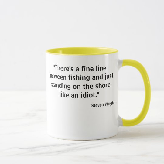 Fine line fishing tee w photo lure back mug