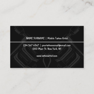 Fine Line Tattoo Appointment Business Card