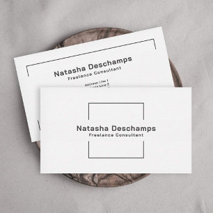 Fine-lined Square, Minimalist Business Card