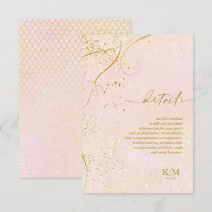 Fine Lines Gold Abstract Details Blush ID867 Enclosure Card