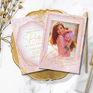 Fine Lines Gold Abstract Graduation Mauve ID907