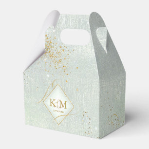 Fine Lines Gold Abstract Wedding V3 Sage ID867 Favour Box