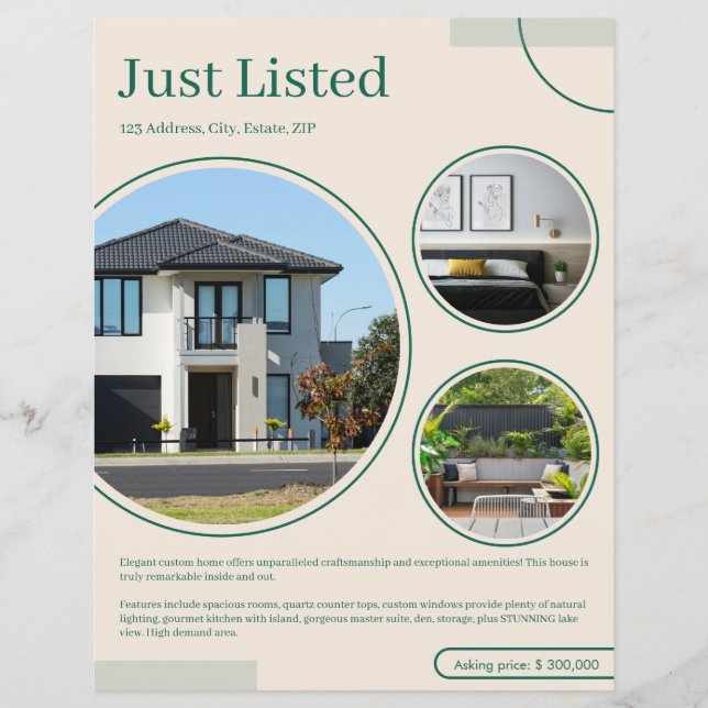 Fine Lines Listing Real Estate Agent Sand Flyer (Front)