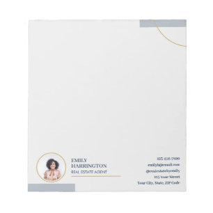 Fine Lines Real Estate Agent Navy Notepad