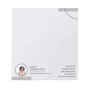 Fine Lines Real Estate Agent Neutral Notepad