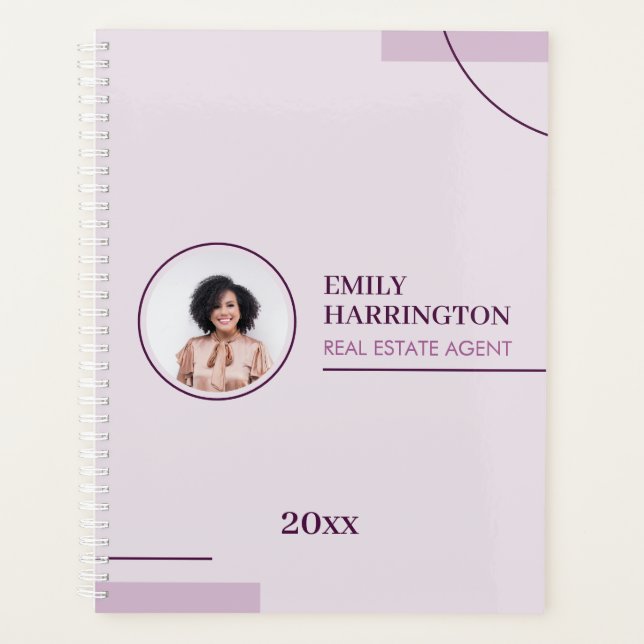 Fine Lines Real Estate Agent Pink Planner (Front)