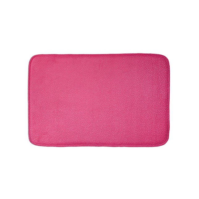 Fine Luxury Pink Cloth Texture. Bath Mat (Front)