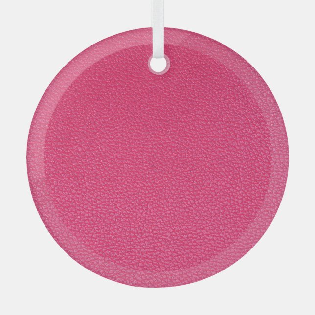 Fine Luxury Pink Cloth Texture. Glass Tree Decoration (Front)