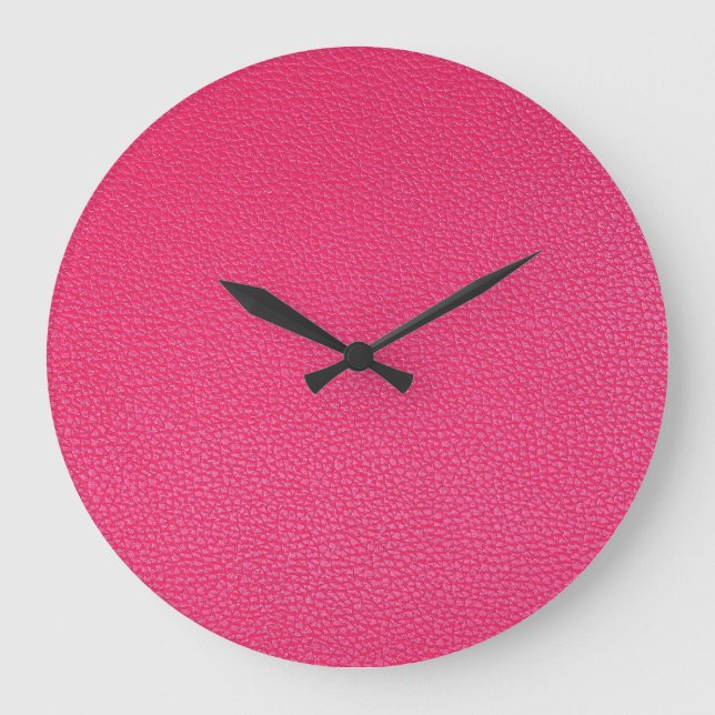 Fine Luxury Pink Cloth Texture. Large Clock (Front)