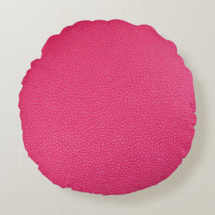 Fine Luxury Pink Cloth Texture. Round Cushion