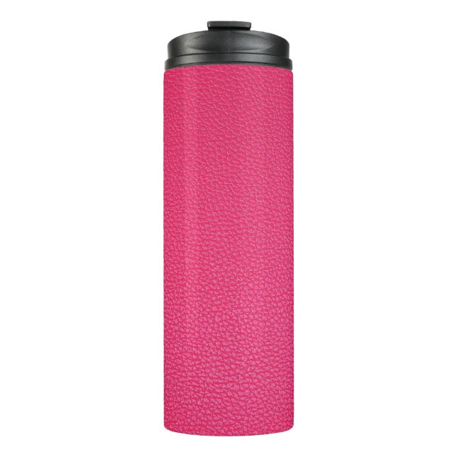 Fine Luxury Pink Cloth Texture. Thermal Tumbler (Front)