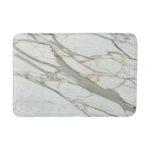 Fine marble, white grey granite stone texture bath mat