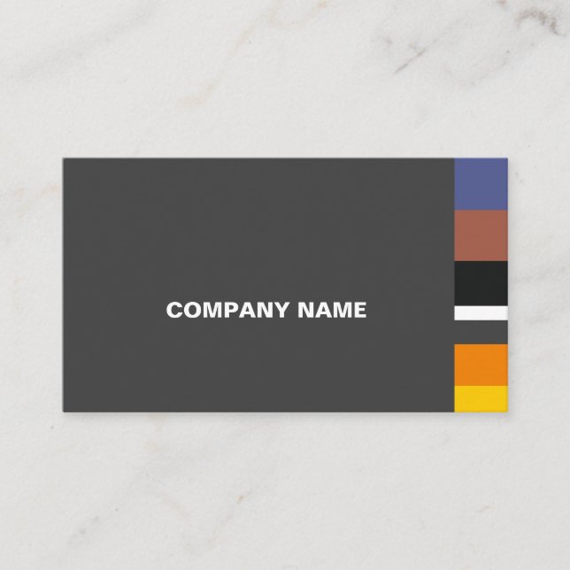Fine Multicolor Classic Lateral Stripes Business Card (Front)