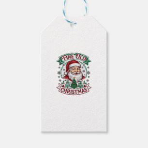 Fine Old Christmas Santa Claus Trees Snowflakes Gift Tags