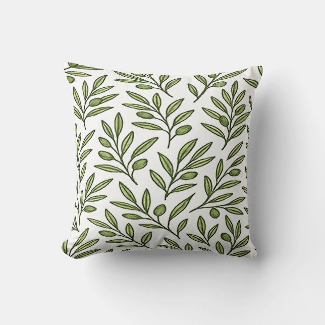 fine Olive Branch  Cushion (Front)