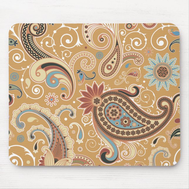 Fine Paisley Cool Cute Girly Retro Fashion Mouse Mat (Front)