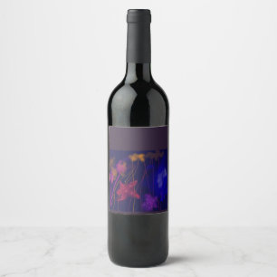 Fine pictorial nature  wine label