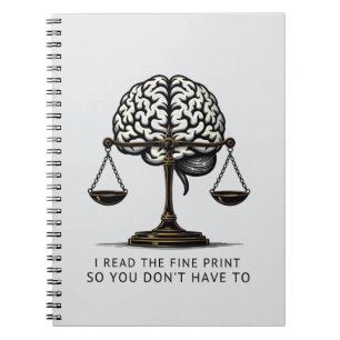 Fine Print Reader – Brain & Justice Edition Notebook