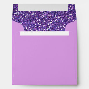 Fine Purple Faux Sparkles Background Texture Print Envelopes